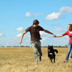 Schatz, der Hund kommt mit …
